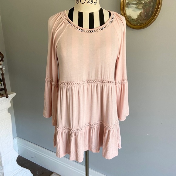 Cupio baby pink tiered blouse - Picture 2 of 12